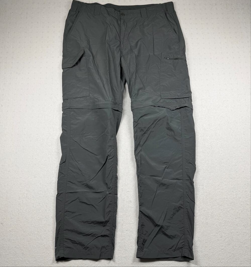 Columbia Silver Ridge Convertible Pants Men’s 40x34 Gray Zip Off Hiking Cargo